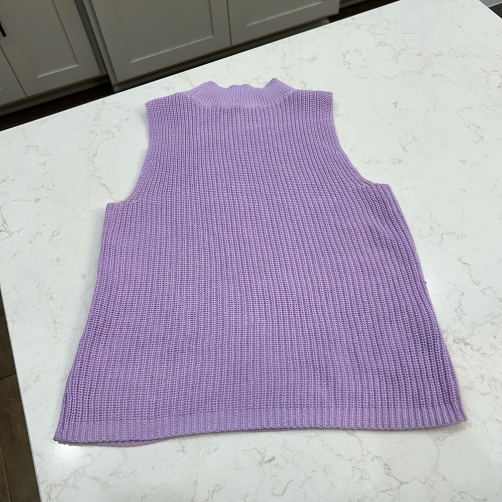 LOFT Lilac Ribbed Sweater - Picture 6 of 8
